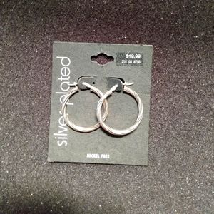 Silver plated hoop earrings